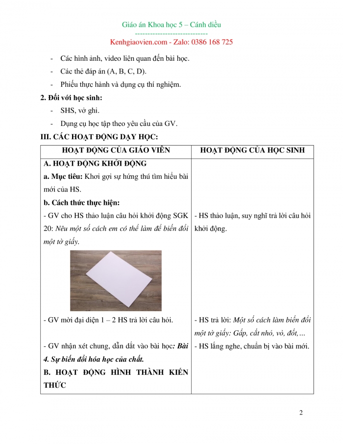 Giáo Án lớp 5 môn khoa học sách cánh diều: hướng dẫn soạn giáo Án chi tiết và hiệu quả